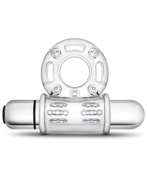 Stay Hard Vibrating Mega Bull Cock Ring Clear Stay Hard Male Sex Toys