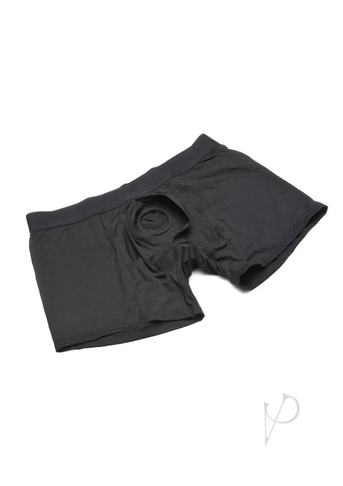 Strap U Strap U Incognito Boxer Harness with Hidden ORing MediumLarge Black Female Sex Toys