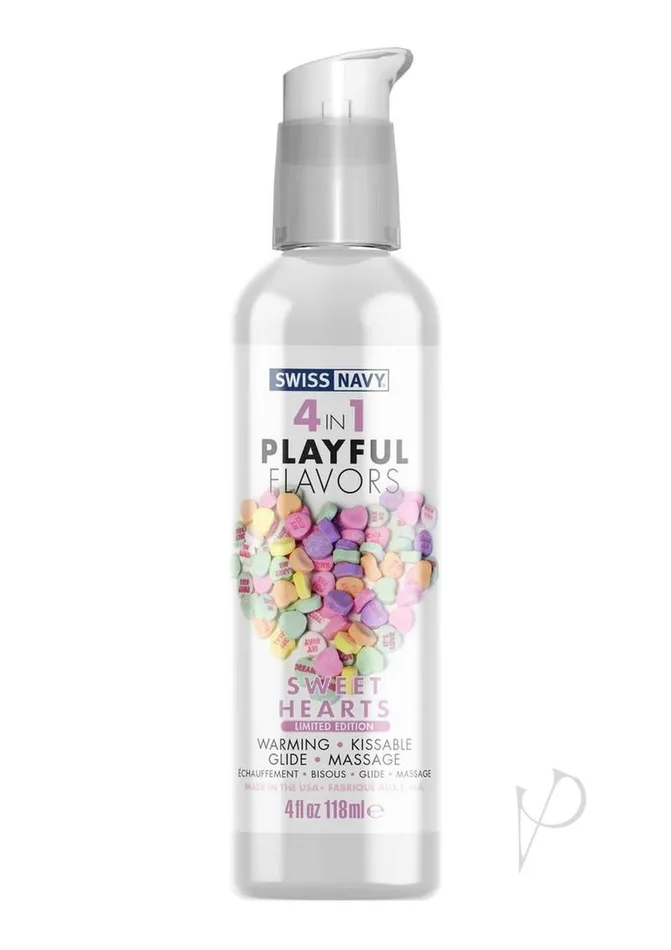 Swiss Navy 4 In 1 Sweethearts Warming Flavored Lubricant 4oz Swiss Navy Female Sex Toys Swiss Navy 4 In 1 Sweethearts Warming Flavored Lubricant 4oz Swiss Navy Female Sex Toys