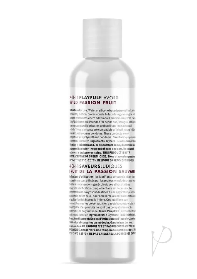 Swiss Navy Lubricants Swiss Navy 4 In 1 Flavored Lubricant 1oz Wild Passion Fruit Swiss Navy Lubricants Swiss Navy 4 In 1 Flavored Lubricant 1oz Wild Passion Fruit