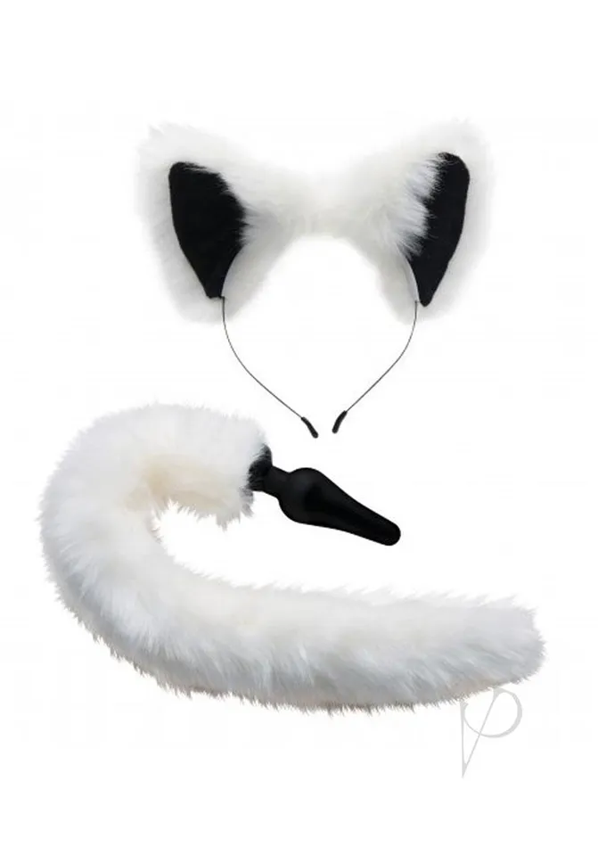 Tailz Anal Tailz Fox Tail and Ears Set White