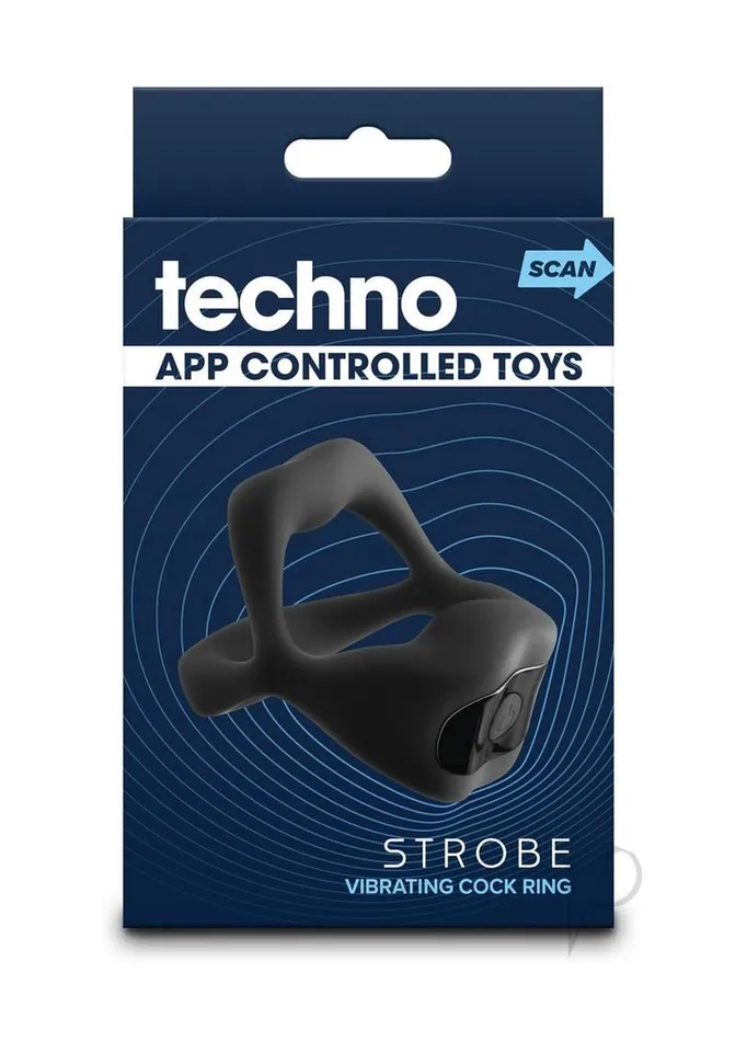 Techno Male Sex Toys Techno Strobe Rechargeable Silicone App Compatible Cock Ring Black Techno Male Sex Toys Techno Strobe Rechargeable Silicone App Compatible Cock Ring Black