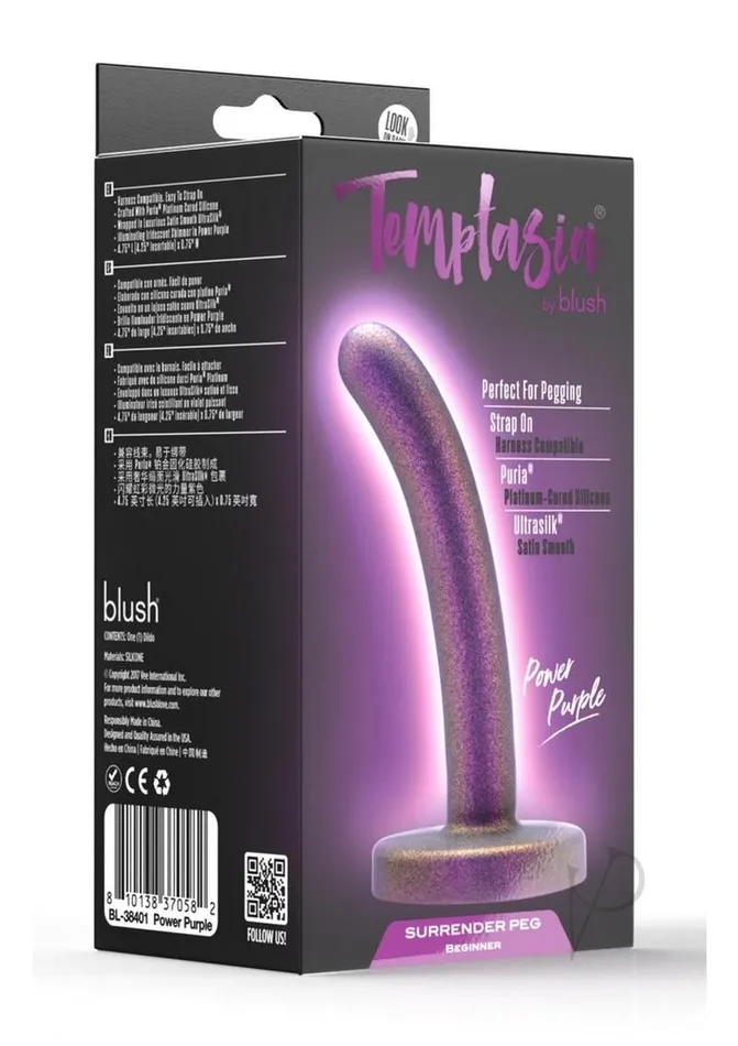 Temptasia Surrender Peg Silicone Dildo Beginner Power Purple Temptasia Dildos Temptasia Surrender Peg Silicone Dildo Beginner Power Purple Temptasia Dildos