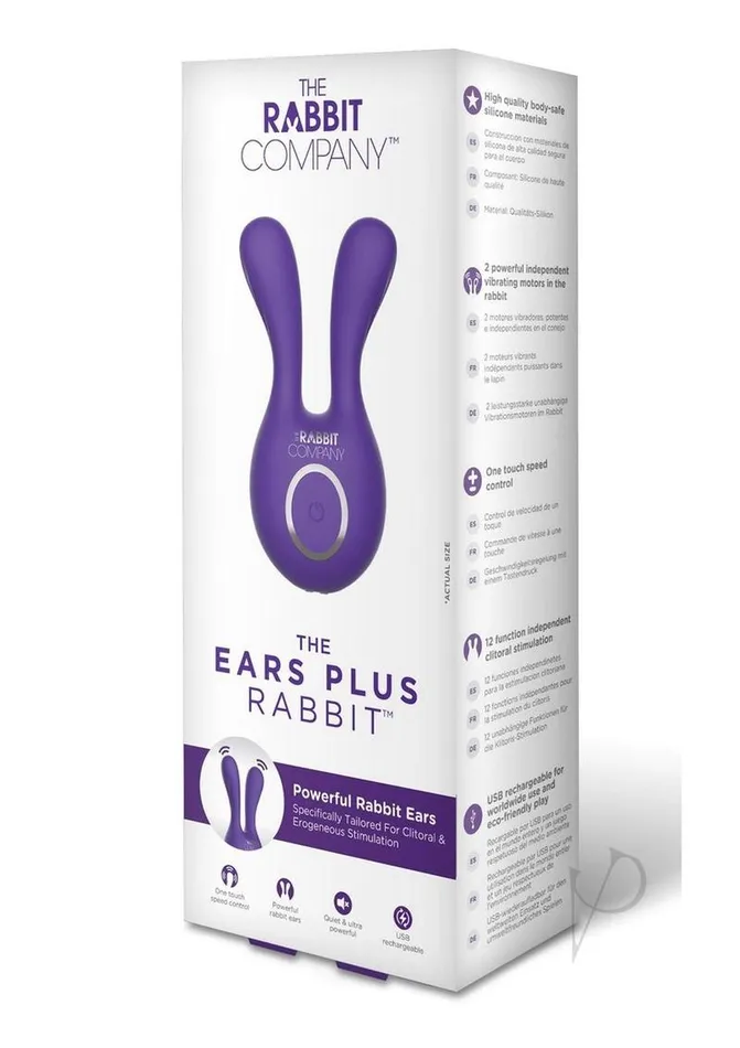 The Rabbit Company Vibrators The Rabbit Company The Ears Plus Rabbit Rechargeable Silicone Stimulator Purple The Rabbit Company Vibrators The Rabbit Company The Ears Plus Rabbit Rechargeable Silicone Stimulator Purple
