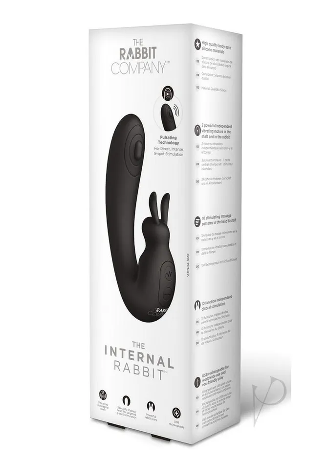 The Rabbit Company Vibrators The Rabbit Company The Internal Rabbit Rechargeable Silicone Vibrator Black The Rabbit Company Vibrators The Rabbit Company The Internal Rabbit Rechargeable Silicone Vibrator Black