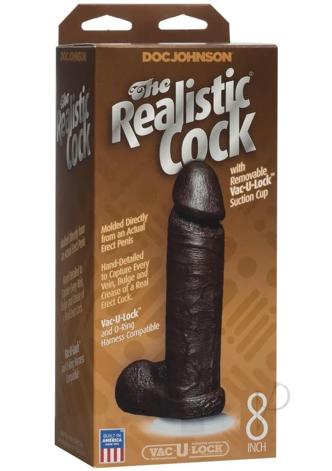 The Realistic Cock Dildos The Realistic Cock Dildo 8in Black