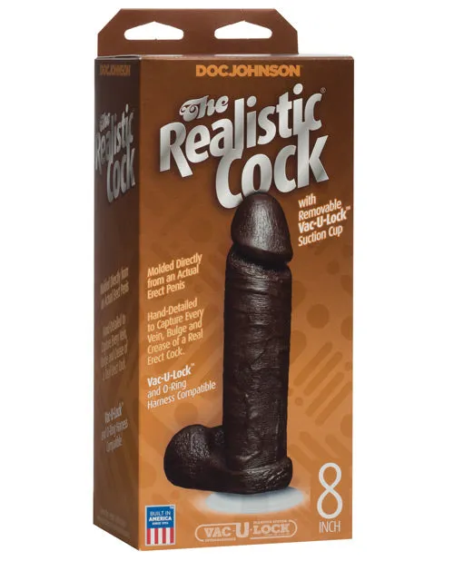 The Realistic Cock Dildos The Realistic Cock Dildo 8in Black The Realistic Cock Dildos The Realistic Cock Dildo 8in Black