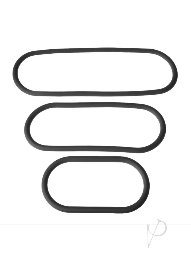 The Xplay Mix Pack Wrap Ring Silicone Slim 6 9 12in 3 Pack Black Perfect Fit Anal