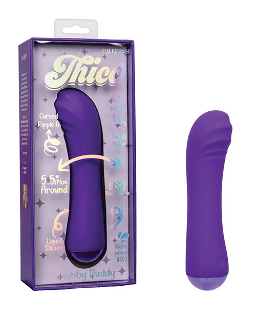 Thicc Vibrators Thicc Chubby Buddy Rechargeable Silicone GSpot Vibrator Purple
