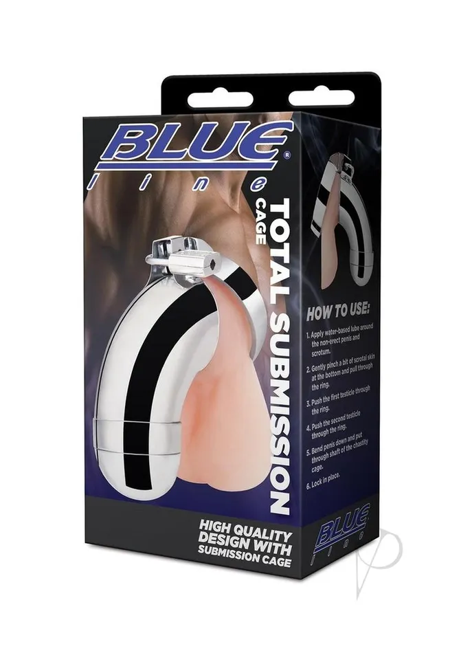 Total Submission Cage Blue Line Cand B Gear Male Sex Toys