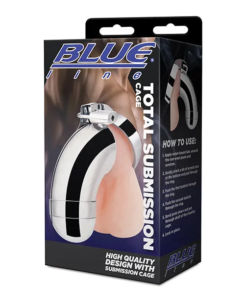 Total Submission Cage Blue Line Cand B Gear Male Sex Toys Total Submission Cage Blue Line Cand B Gear Male Sex Toys