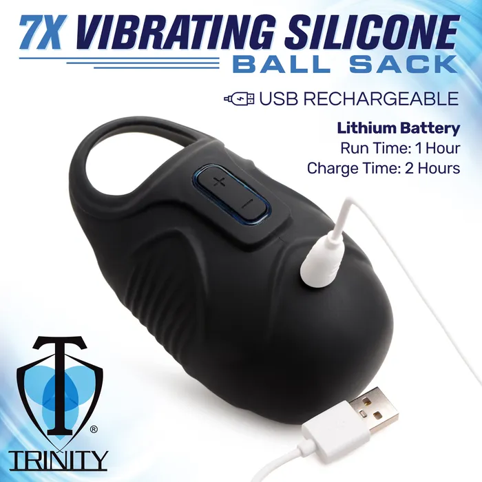 Trinity Men Female Sex Toys 7x Vibrating Silicone Testicle Massager