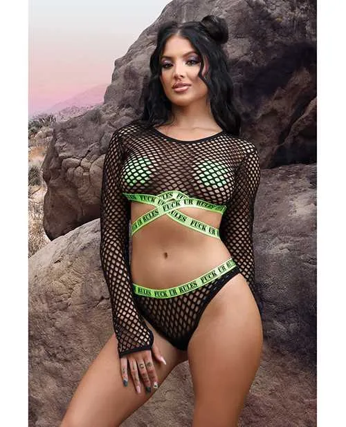 Vibes By Fantasy Lingerie Vibrators Vibes Fuck Ur Rules Long Sleeve Crop Top Panty Pasties BlackGreen ML Vibes By Fantasy Lingerie Vibrators Vibes Fuck Ur Rules Long Sleeve Crop Top Panty Pasties BlackGreen ML