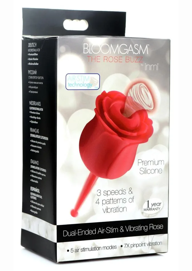 Vibrators Bloomgasm Inmi Bloomgasm Sucking and Vibrating Rose Silicone Rechargeable Clit Stimulator Red Vibrators Bloomgasm Inmi Bloomgasm Sucking and Vibrating Rose Silicone Rechargeable Clit Stimulator Red