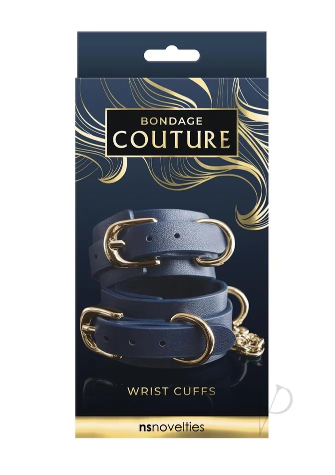Vibrators Bondage Couture Bondage Couture Wrist Cuff Blue