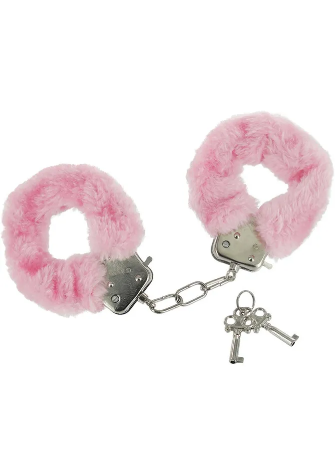Vibrators Frisky Caught In Candy Pink Furry Cuffs Pink Frisky