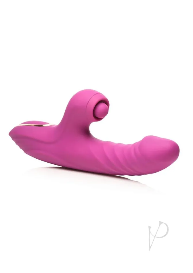 Vibrators Inmi Inmi Bumping Bunny Thrusting Pulsing Rechargeable Silicone Rabbit Vibrator Pink