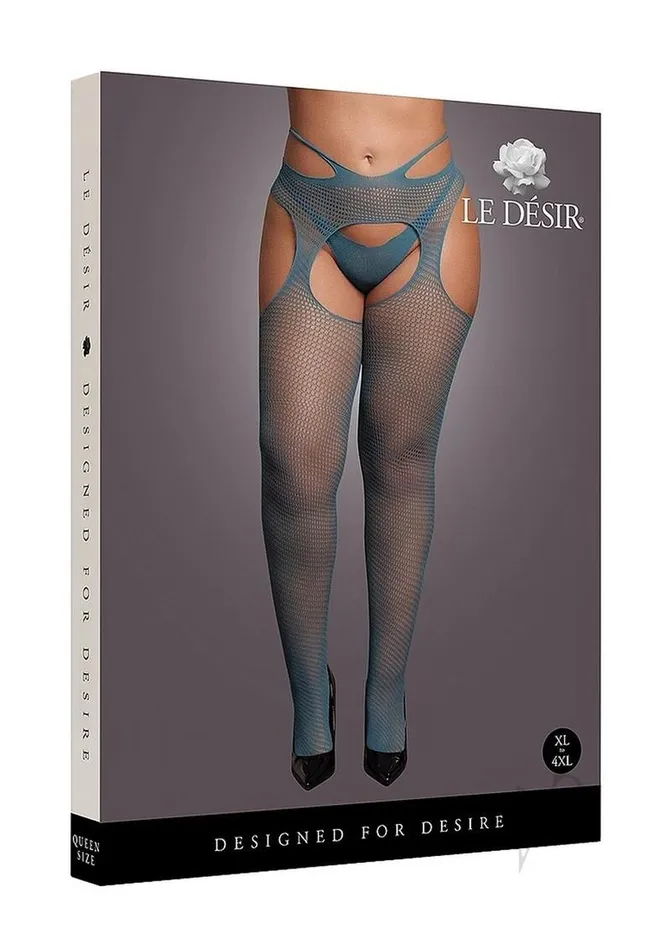 Vibrators Le Desir Le Desir Suspender Pantyhose with Strappy Waist Queen Blue Vibrators Le Desir Le Desir Suspender Pantyhose with Strappy Waist Queen Blue