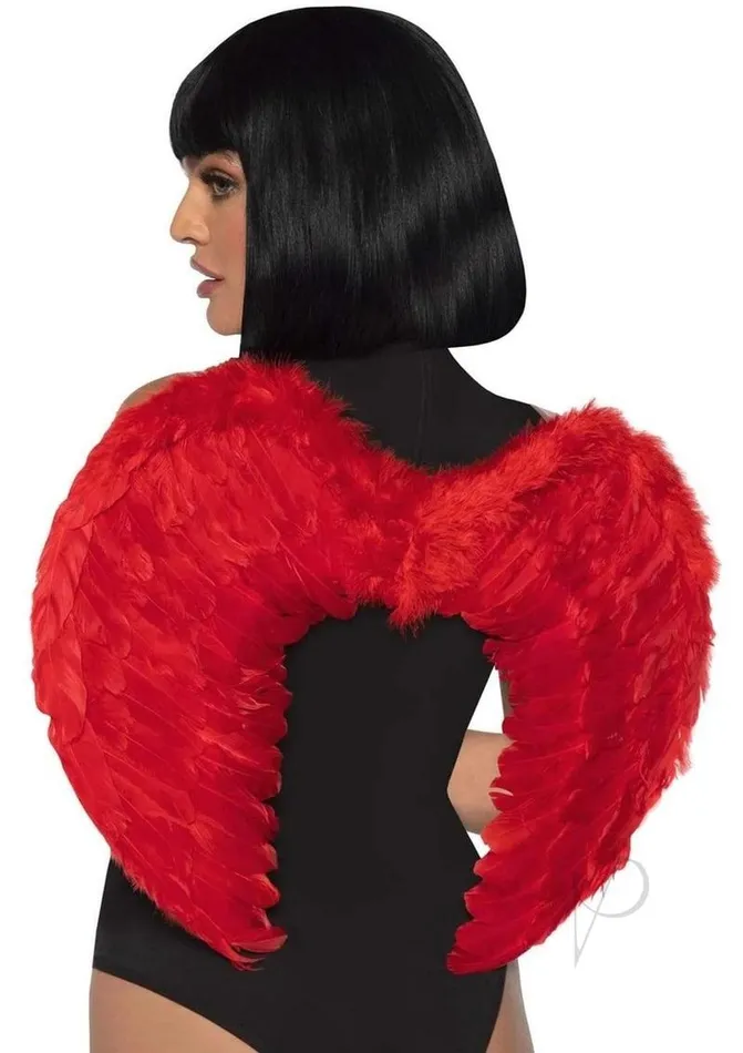 Vibrators Leg Avenue Marabou Trim Wings OS Red
