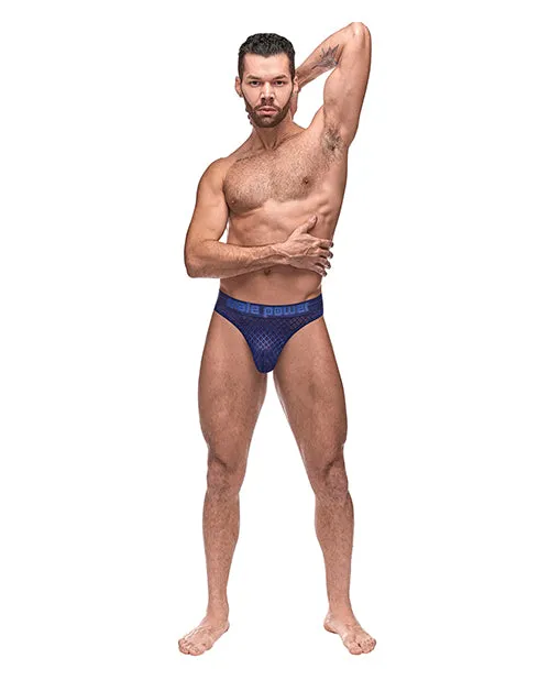 Vibrators Male Power Diamond Mesh Bong Thong Blue LXL Vibrators Male Power Diamond Mesh Bong Thong Blue LXL