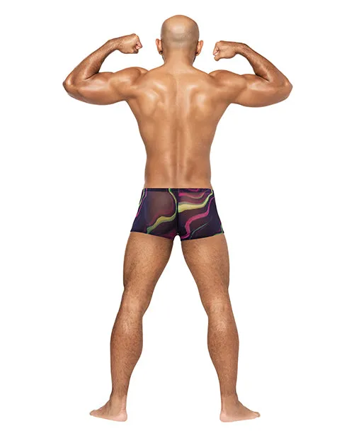 Vibrators Male Power Galactic Sheer Poly Spandex Mini Short Multi Color SM Vibrators Male Power Galactic Sheer Poly Spandex Mini Short Multi Color SM