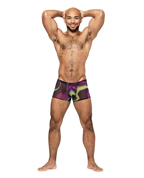 Vibrators Male Power Galactic Sheer Poly Spandex Mini Short Multi Color SM Vibrators Male Power Galactic Sheer Poly Spandex Mini Short Multi Color SM