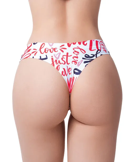 Vibrators Mememe Mememe Love Message Printed Thong MD