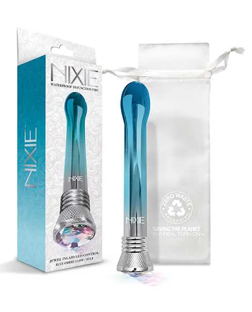 Vibrators Nixie Nixie Waterproof Bulb Vibe 10 Function Blue Ombre Glow Vibrators Nixie Nixie Waterproof Bulb Vibe 10 Function Blue Ombre Glow