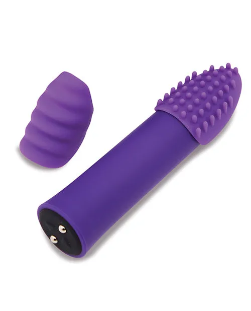 Vibrators Nu Sensuelle Nu Sensuelle Point Plus Rechargeable Silicone Bullet Purple