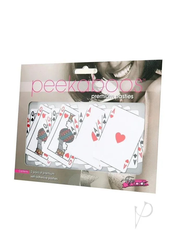 Vibrators Peekaboo Peekaboo Queens and Aces Pasties White