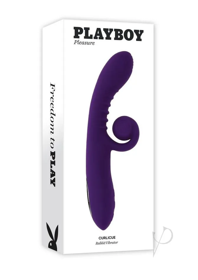 Vibrators Playboy Playboy Curlicue Rechargeable Silicone Rabbit Vibrator Purple Vibrators Playboy Playboy Curlicue Rechargeable Silicone Rabbit Vibrator Purple