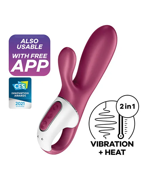 Vibrators Satisfyer Satisfyer Hot Bunny Warming Rabbit Vibrator Magenta