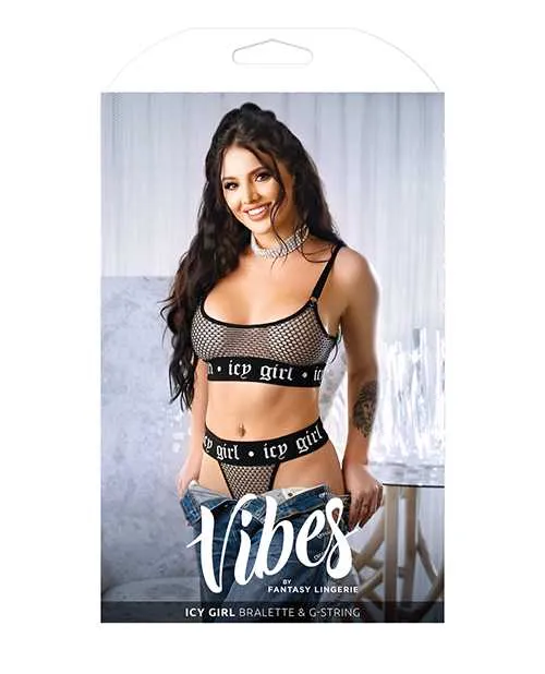 Vibrators Vibes By Fantasy Lingerie Vibes Icy Girl Metallic Fishnet Bralette GString Black SM Vibrators Vibes By Fantasy Lingerie Vibes Icy Girl Metallic Fishnet Bralette GString Black SM