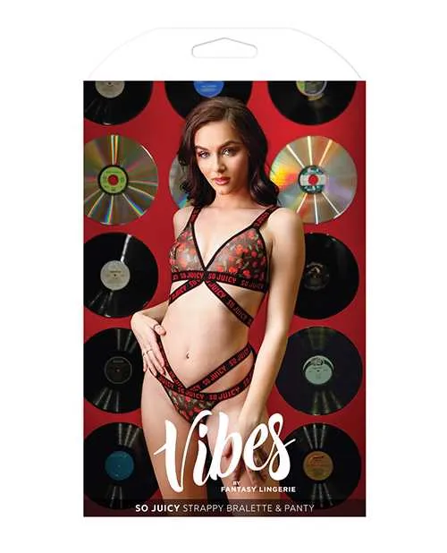 Vibrators Vibes By Fantasy Lingerie Vibes So Juicy Strappy Bralette Panty Black ML Vibrators Vibes By Fantasy Lingerie Vibes So Juicy Strappy Bralette Panty Black ML