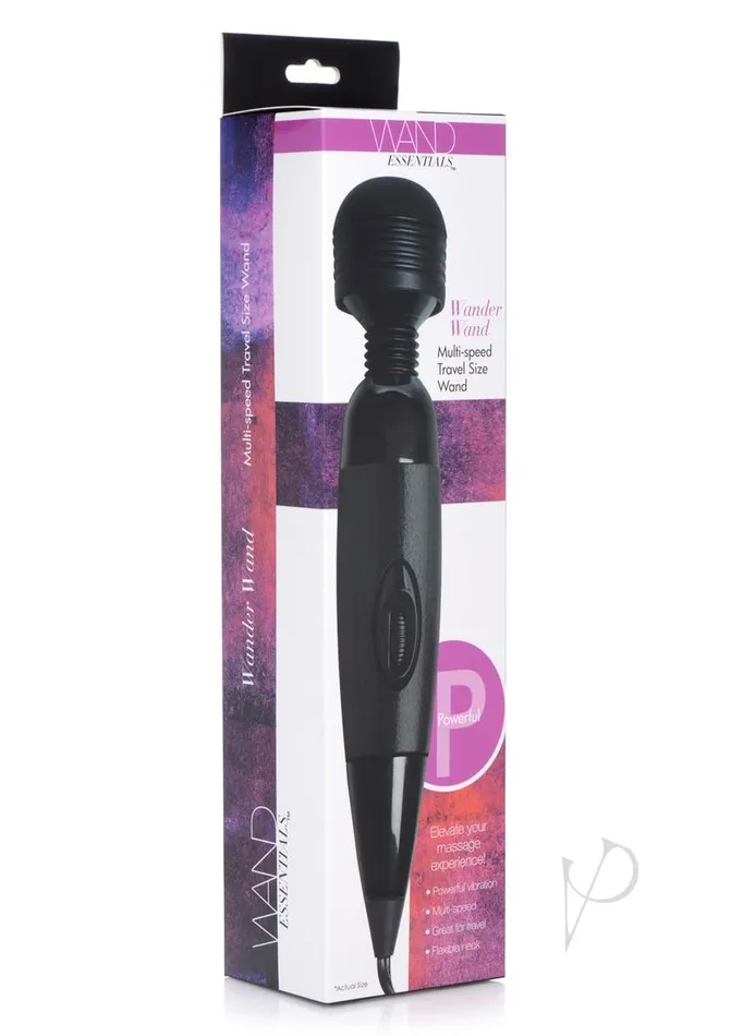 Vibrators Wand Essentials Wand Essentials Wander Wand Vibrating MultiSpeed Travel Size Wand Black Vibrators Wand Essentials Wand Essentials Wander Wand Vibrating MultiSpeed Travel Size Wand Black