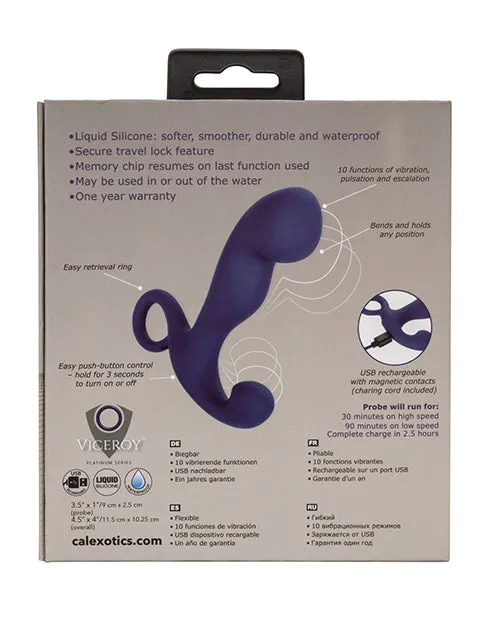 Viceroy Anal Viceroy Silicone Rechargeable Command Prostate Stimulator Blue