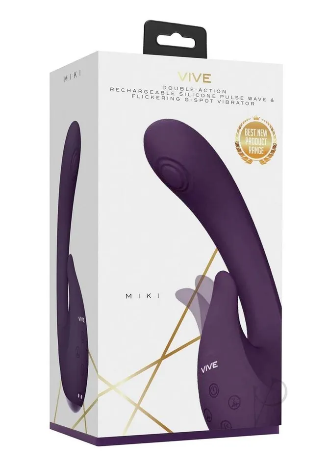 Vive By Shots Vive Miki Rechargeable Silicone Pulse Wave and Flickering GSpot Vibrator Purple Vibrators Vive By Shots Vive Miki Rechargeable Silicone Pulse Wave and Flickering GSpot Vibrator Purple Vibrators