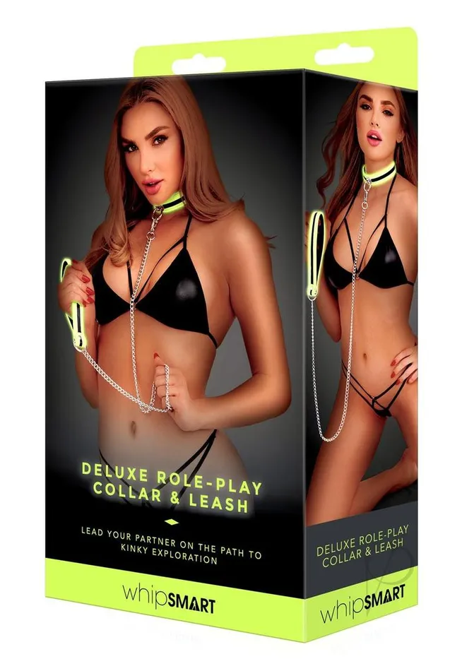WhipSmart Glow In The Dark Deluxe Collar And Leash Whipsmart Dildos