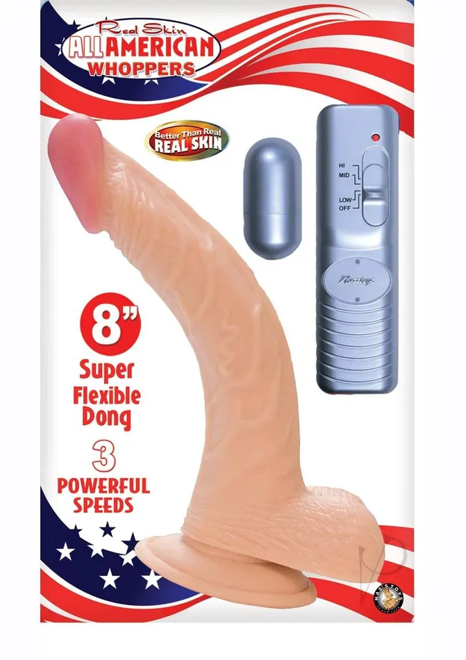 Whoppers Female Sex Toys All American Whoppers Vibrating Dildo with Balls and Bullet with Wired Remote Control 8in Vanilla Whoppers Female Sex Toys All American Whoppers Vibrating Dildo with Balls and Bullet with Wired Remote Control 8in Vanilla