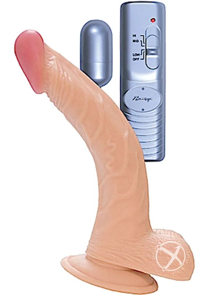 Whoppers Female Sex Toys All American Whoppers Vibrating Dildo with Balls and Bullet with Wired Remote Control 8in Vanilla Whoppers Female Sex Toys All American Whoppers Vibrating Dildo with Balls and Bullet with Wired Remote Control 8in Vanilla