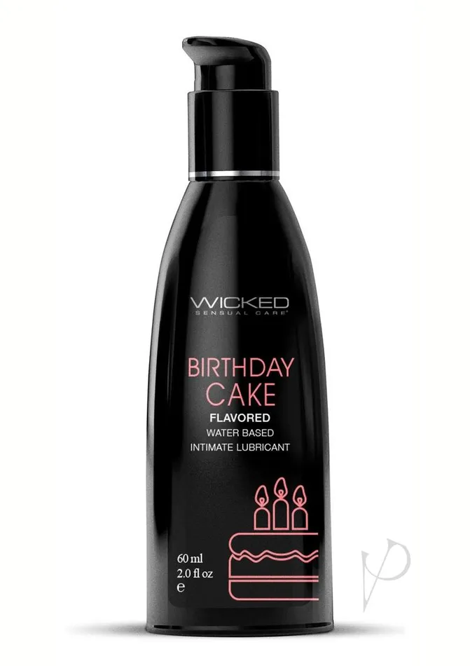 Wicked Aqua Wicked Aqua Water Based Flavored Lubricant Birthday Cake 2oz Lubricants