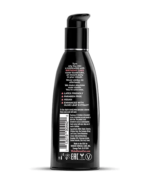 Wicked Aqua Wicked Aqua Water Based Flavored Lubricant Birthday Cake 2oz Lubricants