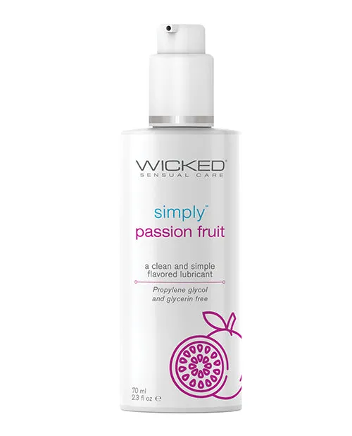 Wicked Simply Lubricants Wicked Simply Water Based Flavored Lubricant Passion Fruit 23oz